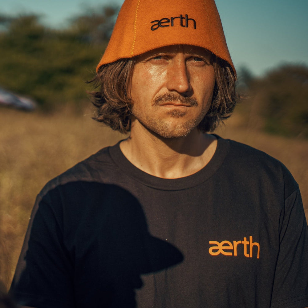 orange sauna hat